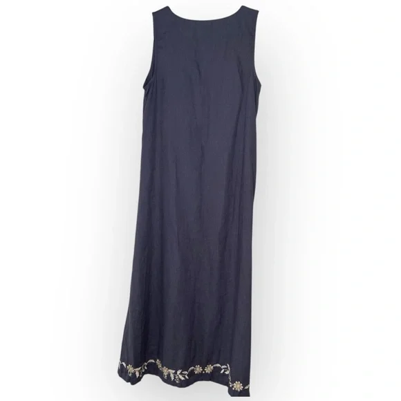 PureJill Linen Embroidered Maxi Dress, Like New Condition, Size S - Picture 2 of 8